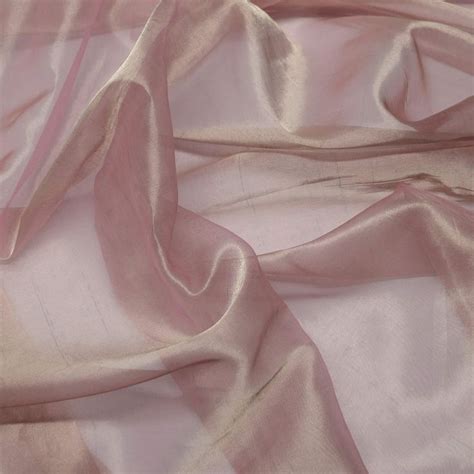 Fuchsia Silver Metallic Organza Fabric 